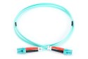 Patch cord światłowodowy FO LC-LC MM 50/125 OM3 duplex LSOH 2m