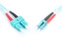 Patchcord światłowodowy FO LC-SC MM 50/125 OM3 duplex LSOH 1m