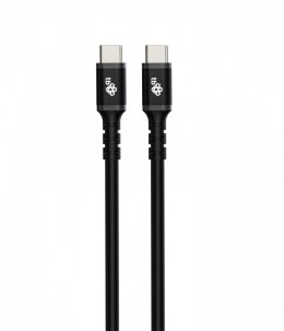 Kabel USB C - USB C 1m. silikonowy czarny