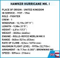 Klocki Historical Collection WWII Hawker Hurrican MK.I