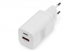 Ładowarka sieciowa zasilacz 1x USB-A 12W 1x USB-C 18W PD 3.0 max. 30W Biała