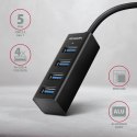 HUE-M1C Hub 4-portowy Mini metalowy USB 3.2 Gen 1, 20cm USB-C kabel