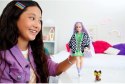 Lalka Barbie Extra Kurtka szachownica jasnoróżowe włosy