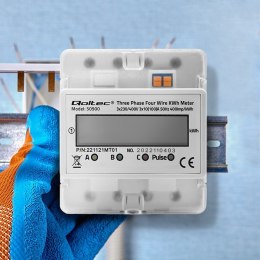 Trójfazowy elektroniczny licznik | miernik zużycia energii na szynę DIN | 400V | LCD | 4P