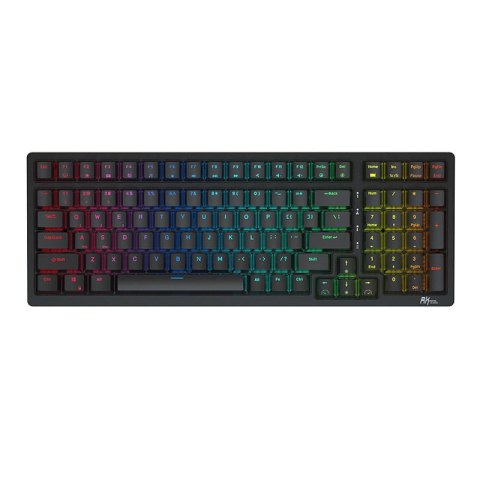 Bezprzewodowa klawiatura mechaniczna Royal Kludge RK98 RGB, Red switch (czarna)