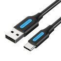 Kabel USB-A 2.0 do USB-C Vention COKBD 3A 0,5m (czarny)