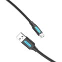 Kabel USB 2.0 A do Micro USB Vention COLBC 3A 0,25m czarny