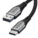 Kabel USB 2.0 A do USB-C Vention CODHC 3A 0,25m szary