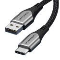Kabel USB 2.0 A do USB-C Vention CODHH 3A 2m szary