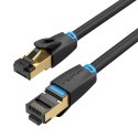 Kabel sieciowy CAT8 SFTP Vention IKABD RJ45 Ethernet 40Gbps 0,5m czarny