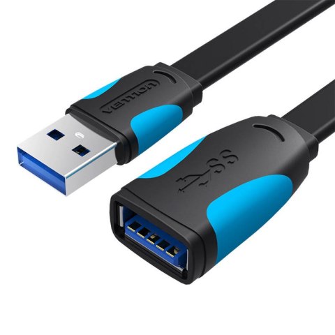 Płaski przedłużacz USB3.0 Vention VAS-A13-B100 1m Czarny