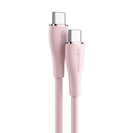 Kabel USB-C 2.0 do USB-C Vention TAWPG 1,5m, PDW 100W, różowy silikonowy