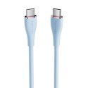 Kabel USB-C 2.0 do USB-C Vention TAWSF 1m, PD 100W, niebieski silikonowy