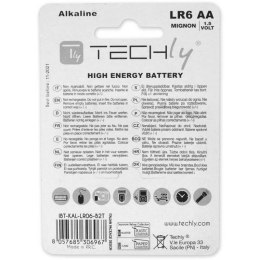 Baterie TECHLY Alkaliczna AA (LR06, FR6, R6, 15A, MN1500, AM3, UM3, HP7) Blister 306967