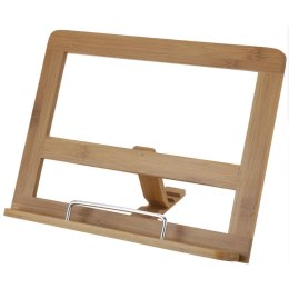 Bambusowy stojak na książkę kucharską Wykonany z wytrzymałego drewna, metalowy uchwyt podtrzymujący książkę, o wymiarach 24x32 c