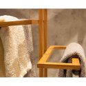 Bambusowy wieszak na ręczniki 85 cm Stojak łazienkowy wykonany z bambusa w odcieniach brązu, o wymiarach 25x37x85 cm