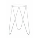 Biały nowoczesny kwietnik Loft 50cm Wykonany z metalu, loftowy stojący stojak na doniczkę w kolorze białym