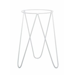Biały nowoczesny kwietnik Loft 50cm Wykonany z metalu, loftowy stojący stojak na doniczkę w kolorze białym