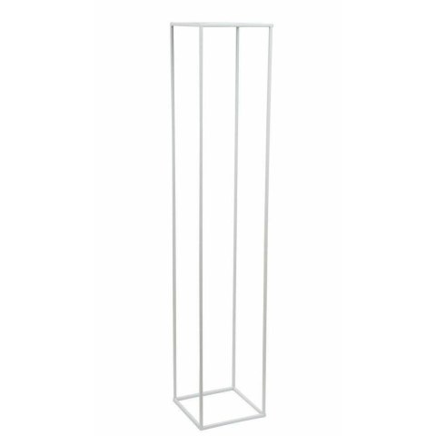Biały nowoczesny kwietnik stojący 130 cmWykonany z metalu, prosty i stylowy stojak na kwiatki w kolorze biały