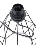 Lampka nocna stołowa Diament czarna Wykonana z metalu i materiału, stylowa i nowoczesna lampa w kolorze czarnym