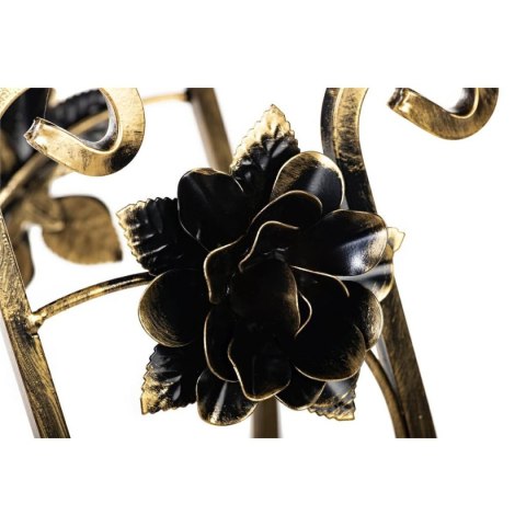 Kwietnik Fala na trzy donice metalowy Wykonany z metalu, solidny stojak na doniczki solidny i wytrzymały w kolorze czarno złotym