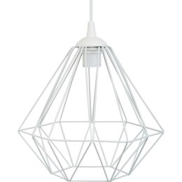 Lampa geometryczna Diamond biała 25 cm Wykonana z metalu, nowoczesny design, dł. przewodu 90 cm, gwint E27, zasilanie 230V