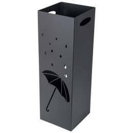 Metalowy parasolnik 60 cm wzór 1 Z wyciętym wzorem, kolor czarny, do postawienia w przedpokoju
