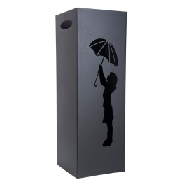 Metalowy parasolnik 60 cm wzór 2 Z wyciętym wzorem, kolor czarny, do postawienia w przedpokoju