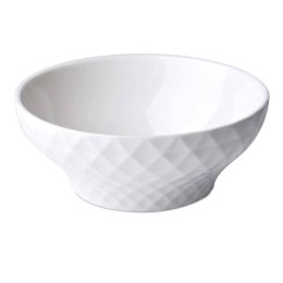 Miska Diament 17,5 cm salterka ceramiczna, kolor biały,wzór romby