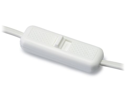 Lampka nocna stołowa Diament białaWykonana z metalu i materiału, stylowa i nowoczesna lampa w kolorze białym