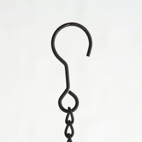 Półka wisząca na łańcuchach wys 54 cmmetalowa, kolor czarny, szerokość 100 cm