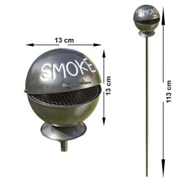Popielnica ogrodowa Smoke wys 113 cm metalowa, kolor czarny, średnica 13 cm