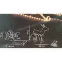 Renifer z saniami 504 led zewnętrzny Ozdoba świąteczna w postaci renifera wykonana z metalu, opleciona wężem z lampkami 504 led,