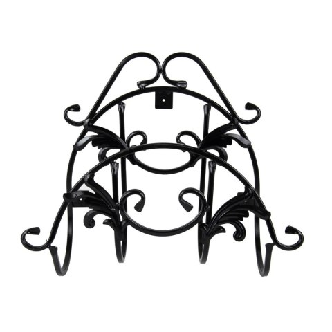Uchwyt wieszak na wąż ogrodowy Arnaut Wykonany z metalu, stabilny i wytrzymały stojak do ogrodu w kolorze czarnym