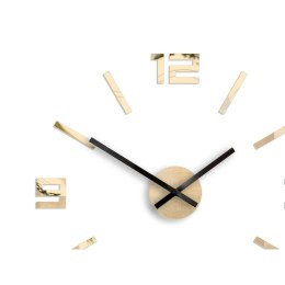 Zegar Arabic lustro złote 50 cm Naklejany zegar, lustro, cichy mechanizm, średnica 50 cm