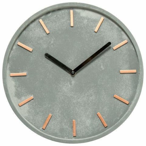 Zegar ścienny Gela z cementu 27,5 cm Wykonany z cementu, stylowy minimalistyczny zegarek do powieszenia na ścianie