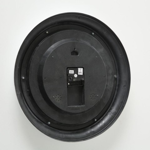 Zegar ścienny Yella 40 cm Rama wykonana z tworzywa sztucznego w kolorze białym, ponadczasowy design, czarne wskazówki