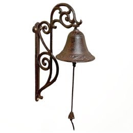 Żeliwny Dzwon ścienny vintage Materiał wykonania żeliwo, kolor brąz