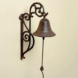 Żeliwny Dzwon ścienny vintage Materiał wykonania żeliwo, kolor brąz