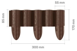 Palisada Ogrodowa 4 Elementów Brąz ECO Cellfast