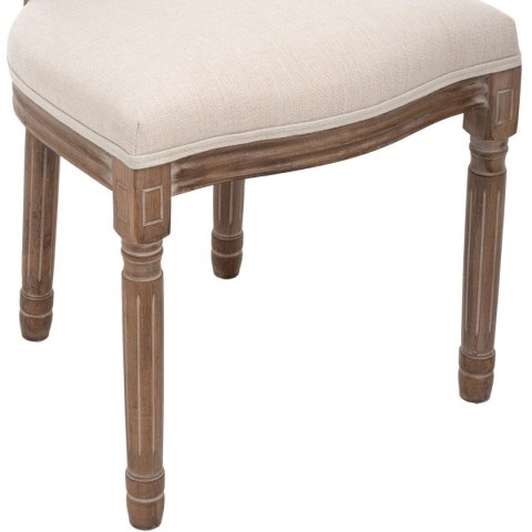 Drewniane krzesło Cleon białe Stabilna i wytrzymała konstrukcja, miękkie siedzisko, przeznaczone do jadalni, salonu lub kawiarni