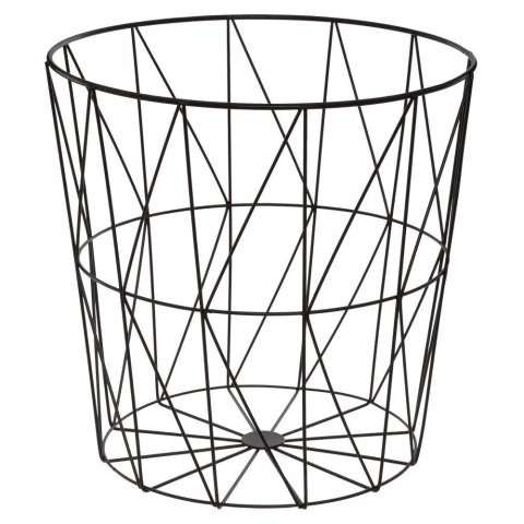 Druciany stolik kawowy Kumi z tacą Blat wykonany z płyty MDF imitującej drewno, podstawa metalowa, funkcjonalny i stylowy dodate