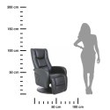 Fotel Pulsar z funkcją masażu czarny Możliwość ustawienia siły i strefy masażu, obicie ze skóry syntetycznej, pilot w zestawie