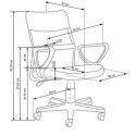Fotel młodzieżowy Timmy turkusowy Wyposażony w mechanizm podstawowy, obicie z wysokiej jakości tkaniny, regulowana wysokość sied