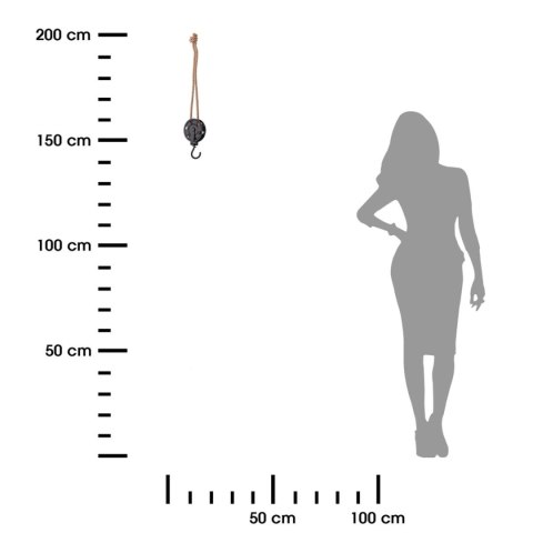 Hak do roślin w stylu industrialnym Dekoracyjny hak, wieszak na donicę z kwiatami wykonany z metalu oraz sznura do wnętrz w styl