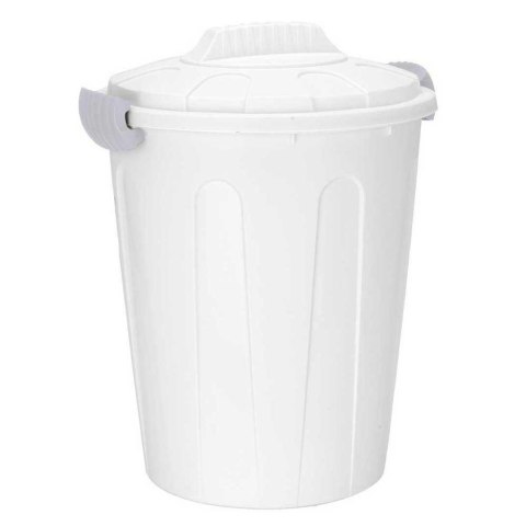 Kosz na śmieci 23L z pokrywą Okrągły, duży, pojemnik na odpady z pokrywą, pojemność 23l, kolor biały o wymiarach: 44x30 cm