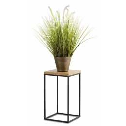 Kwietnik stojący 40 cm BasicLoft Wykonany z metalu oraz blatu z płyty MDF w kolorze Dąb Lancelot, praktyczny i elegancki stojak 