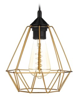 Lampa wisząca Paris Diamond 19 cm miedź Stylowa lampa wisząca druciak w kolorze błyszczącej miedzi, w glamour połysk 19 cm