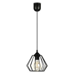 Lampa wisząca WarsawLoft 13 cm czarna Nowoczesna lampa wisząca geometryczna, w stylu industrialnym loft 13 cm czarna