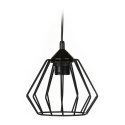 Lampa wisząca WarsawLoft 13 cm czarna Nowoczesna lampa wisząca geometryczna, w stylu industrialnym loft 13 cm czarna